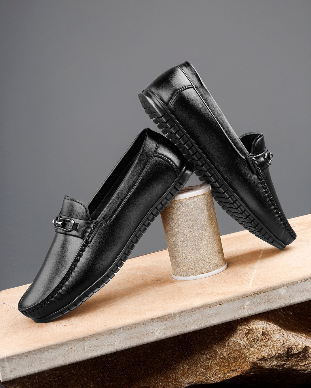 Woakers Men,s Loafers Shoes W-RO-DRIV-BLK