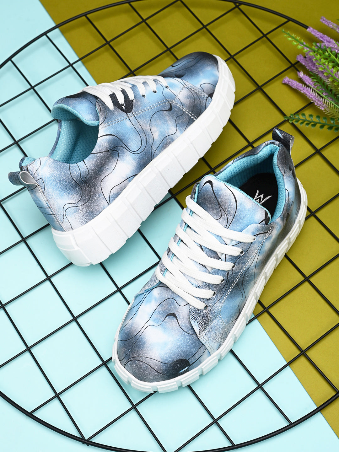 Blue Casual Sneakers for Women - Stylish & Comfortable