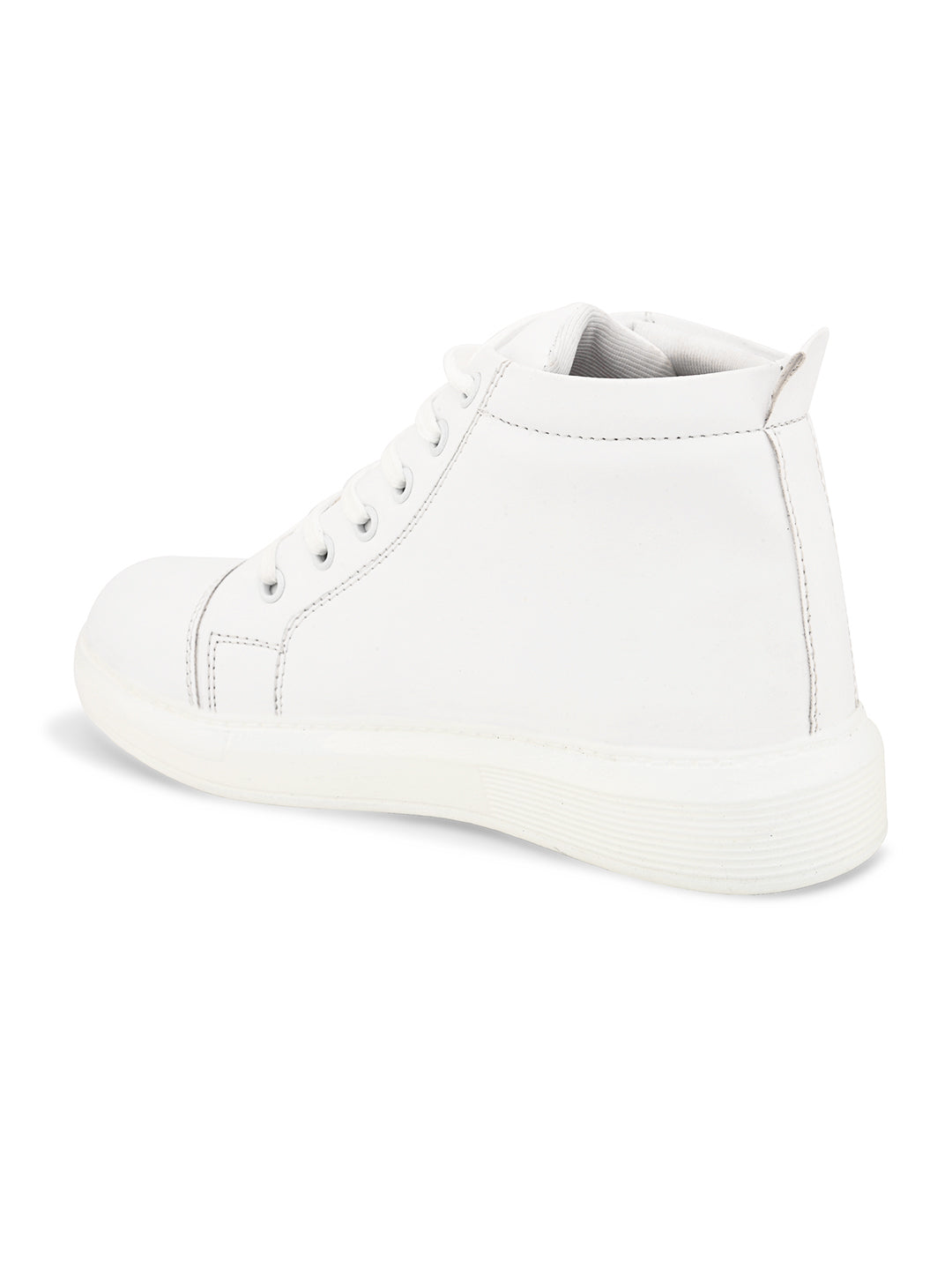 White Floral High Top Sneakers for Women - Elegant Street Look