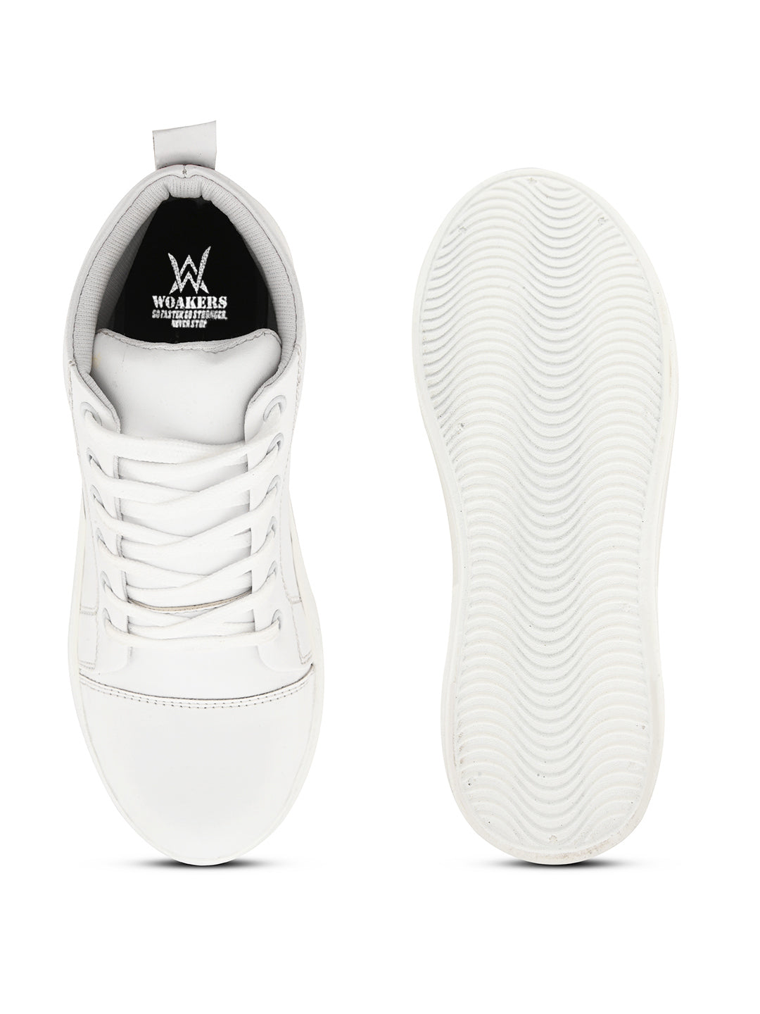 White Floral High Top Sneakers for Women - Elegant Street Look