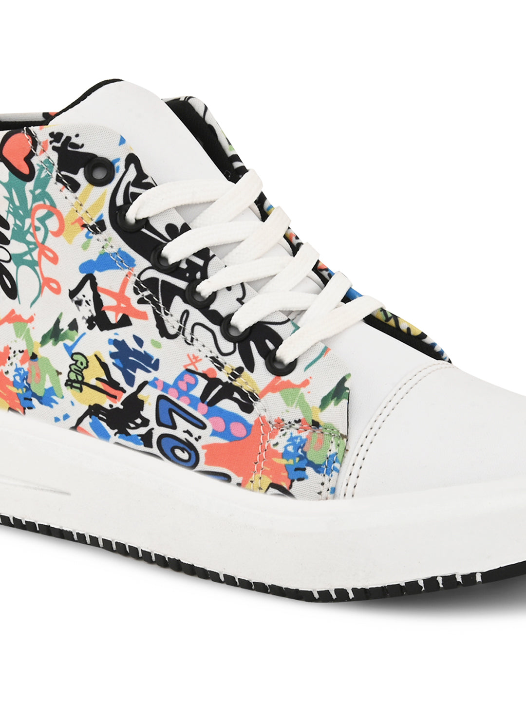 Colorful High Top Sneakers for Women - Trendy & Bold