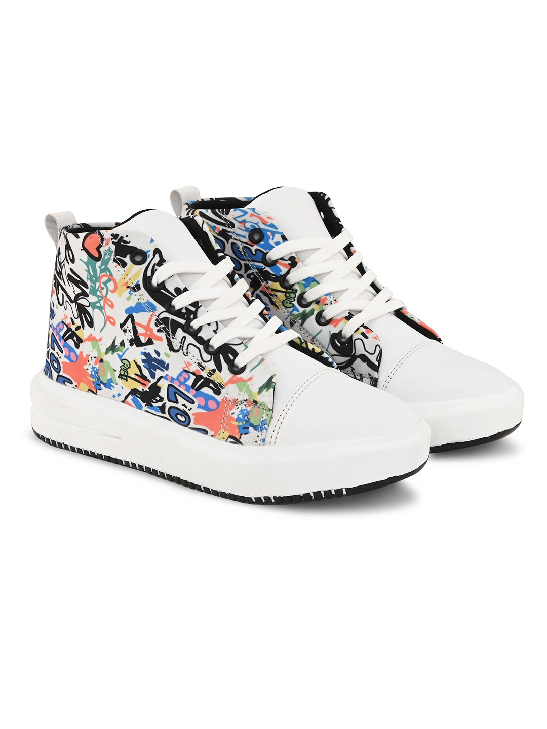 Colorful High Top Sneakers for Women - Trendy & Bold