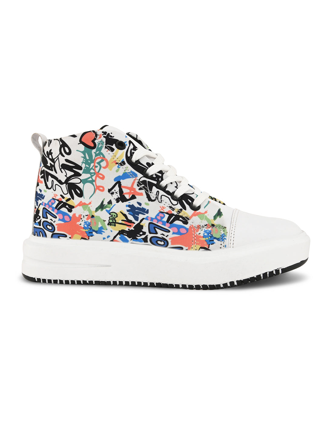 Colorful High Top Sneakers for Women - Trendy & Bold