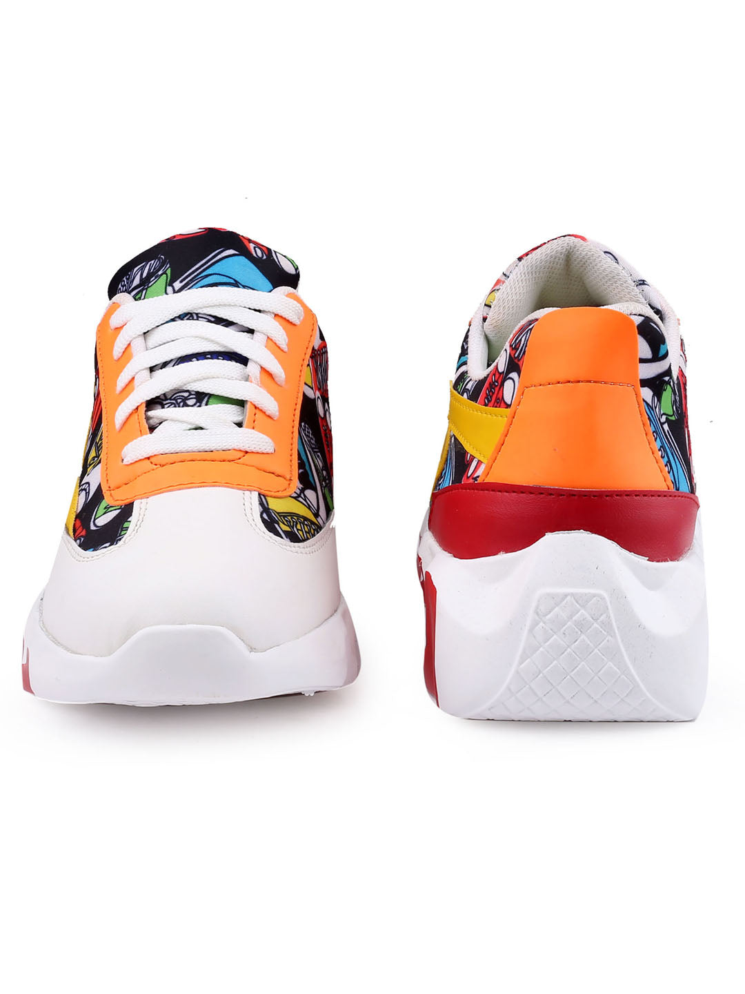 Multicolor Zig-Zag Sole Sneakers for Men - Bold Street Style