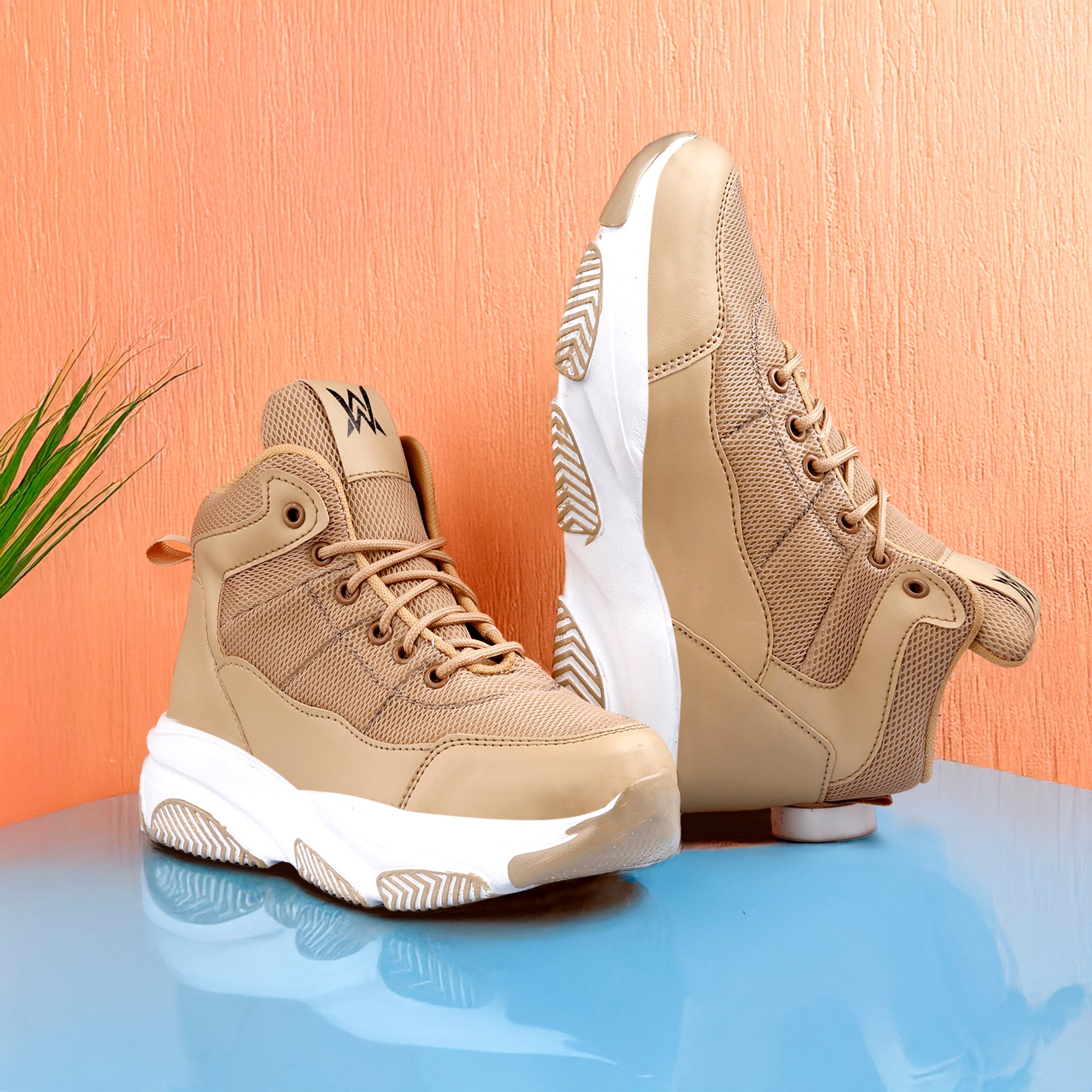 Woakers Women,s Casual Shoes WO-1029-BEIGE