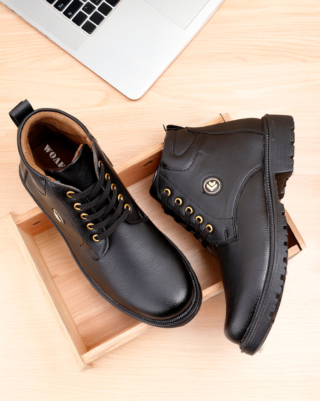 Woakers Men,s Formal Shoes W-ROA-001-BLK