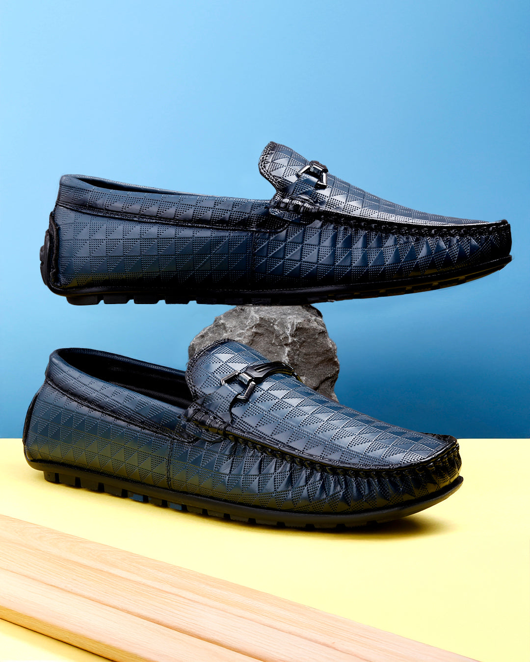 Woakers Men,s Loafers Shoes W-RO-002-BLU