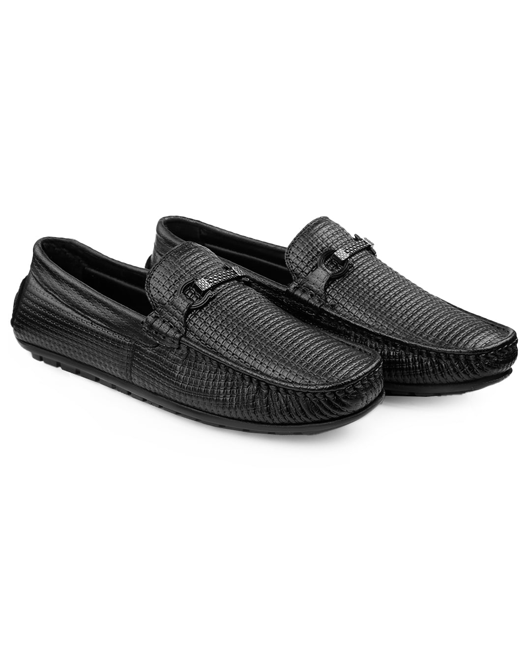 Woakers Men,s Loafers Shoes W-RO-005-BLK