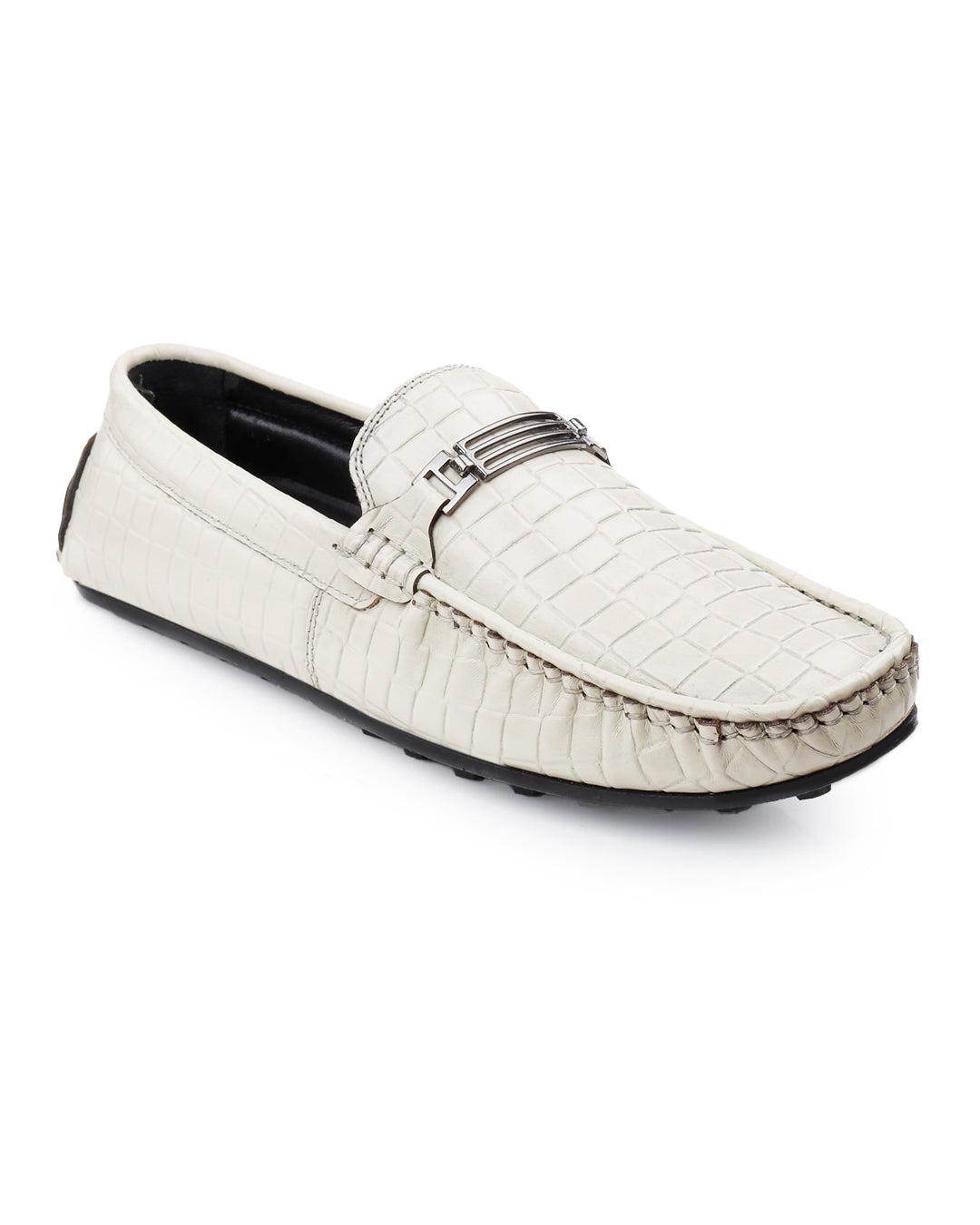 Woakers Men,s Loafers Shoes W-RO-006-WHI
