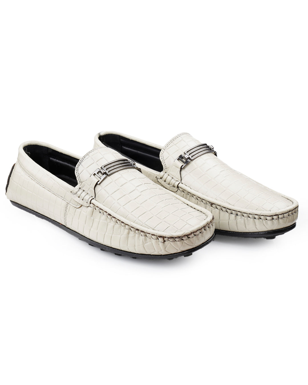 Woakers Men,s Loafers Shoes W-RO-006-WHI