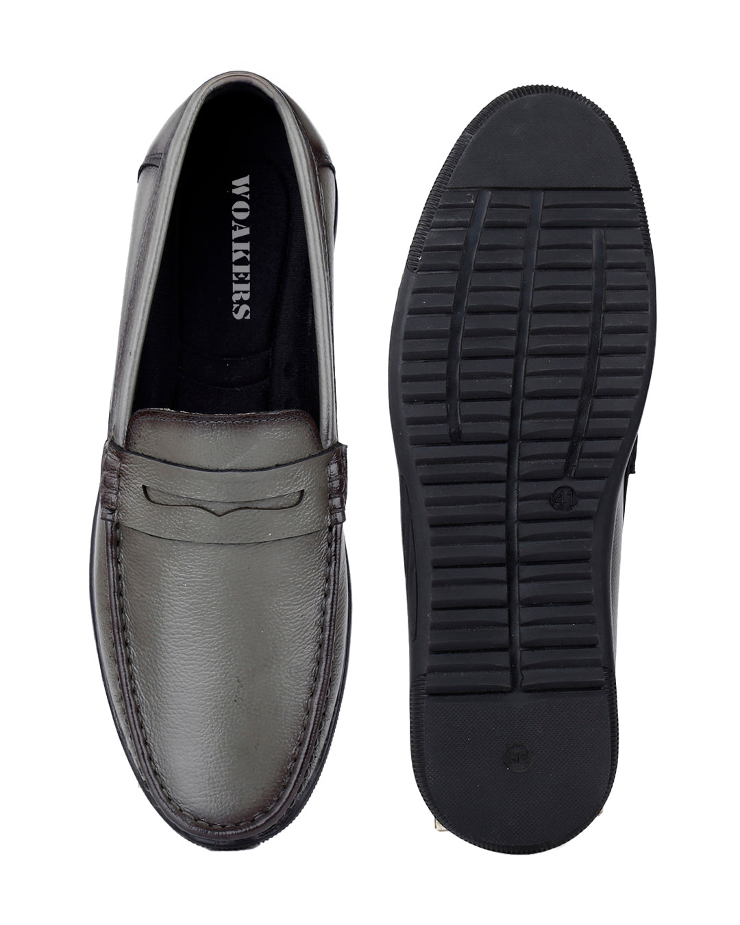 Woakers Men,s Loafers Shoes W-RO-001-GRY