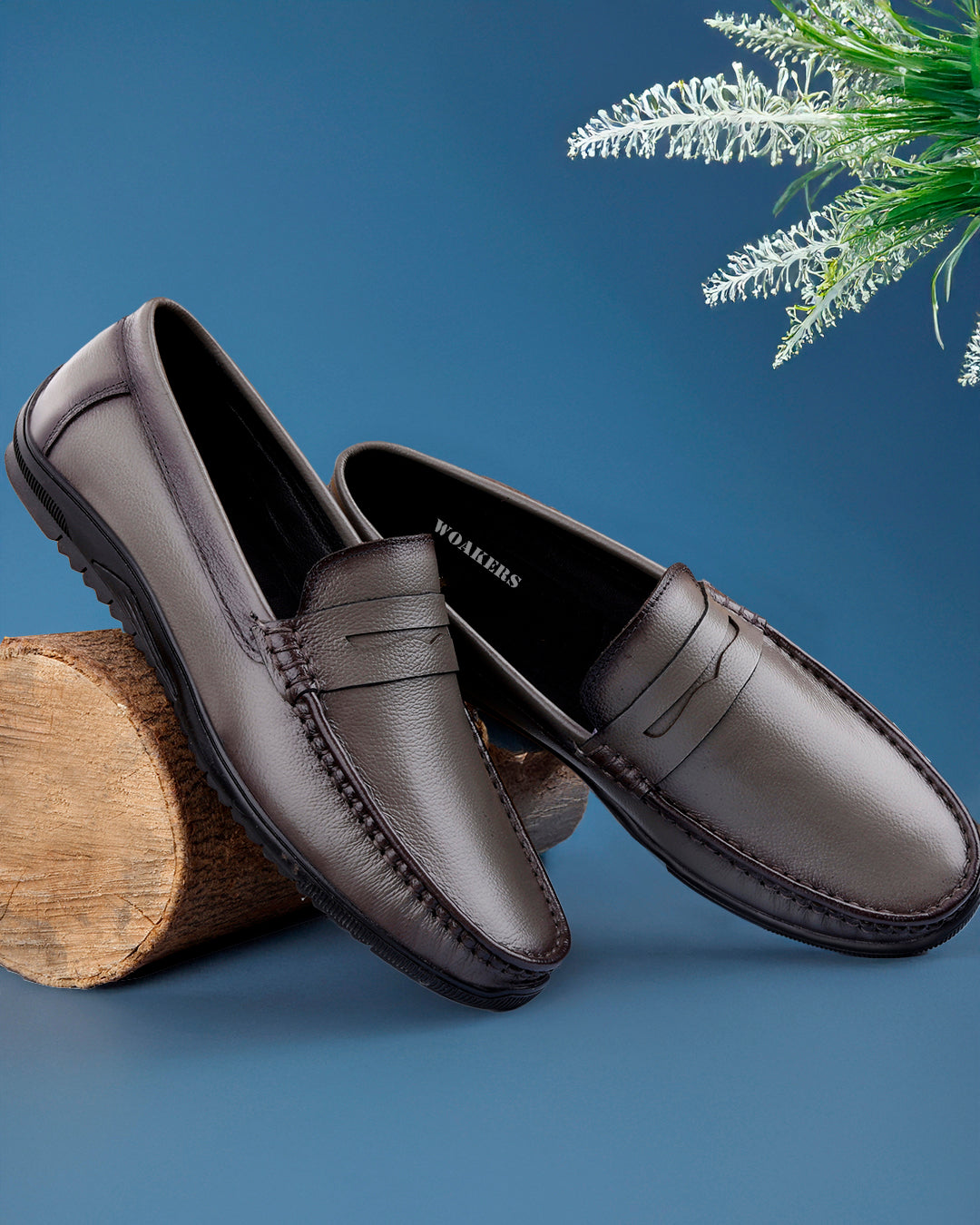 Woakers Men,s Loafers Shoes W-RO-001-GRY