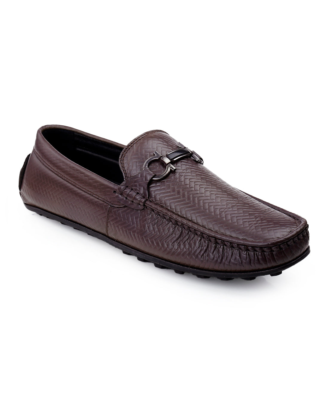 Woakers Men,s Loafers Shoes W-RO-010-BRN