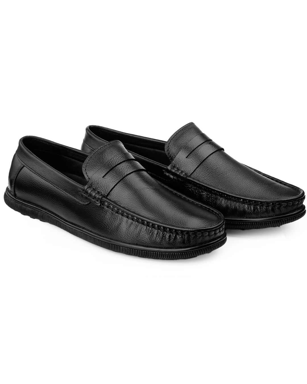 Woakers Men,s Loafers Shoes W-RO-012-BLK