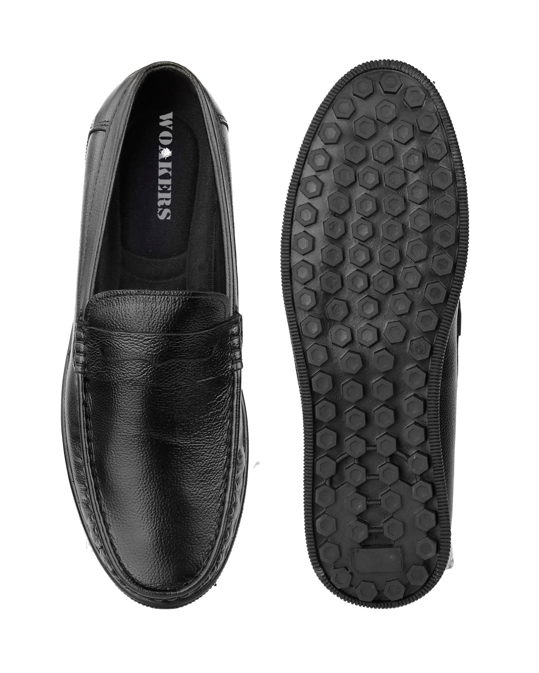 Woakers Men,s Loafers Shoes W-RO-012-BLK