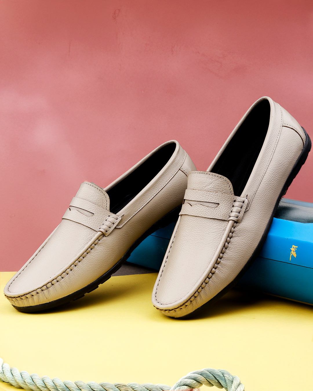 Woakers Men,s Loafers Shoes W-RO-008-WHI