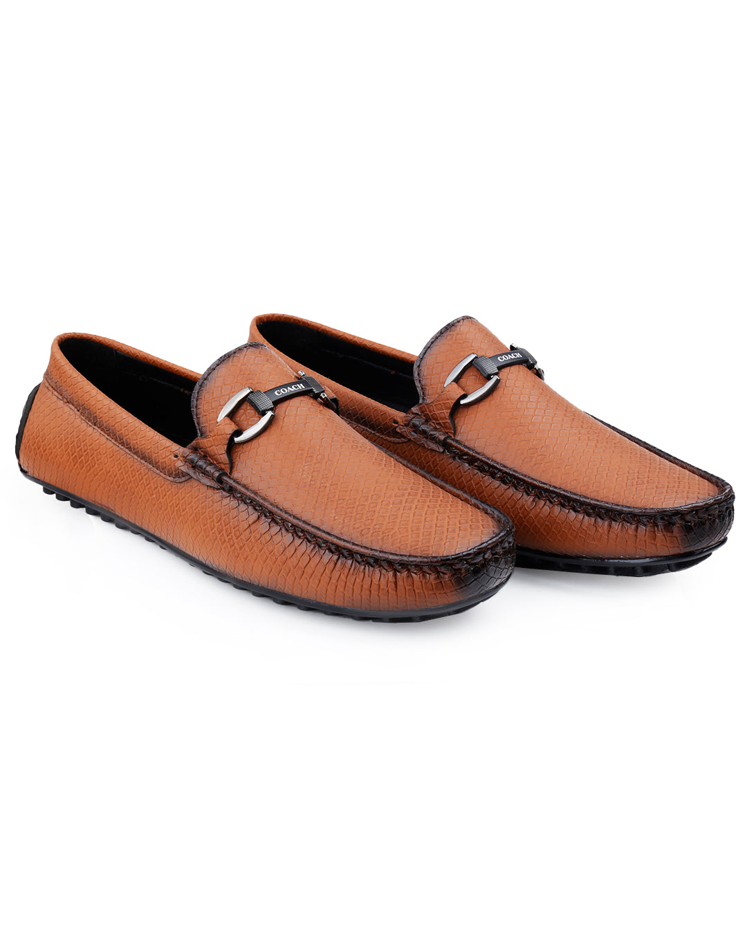 Woakers Men,s Loafers Shoes W-RO-013-TAN