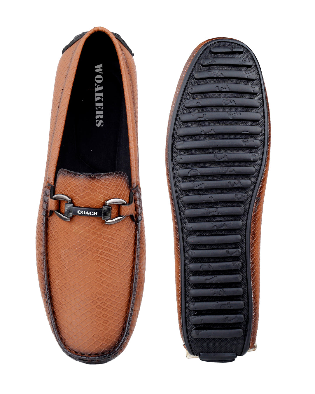 Woakers Men,s Loafers Shoes W-RO-013-TAN