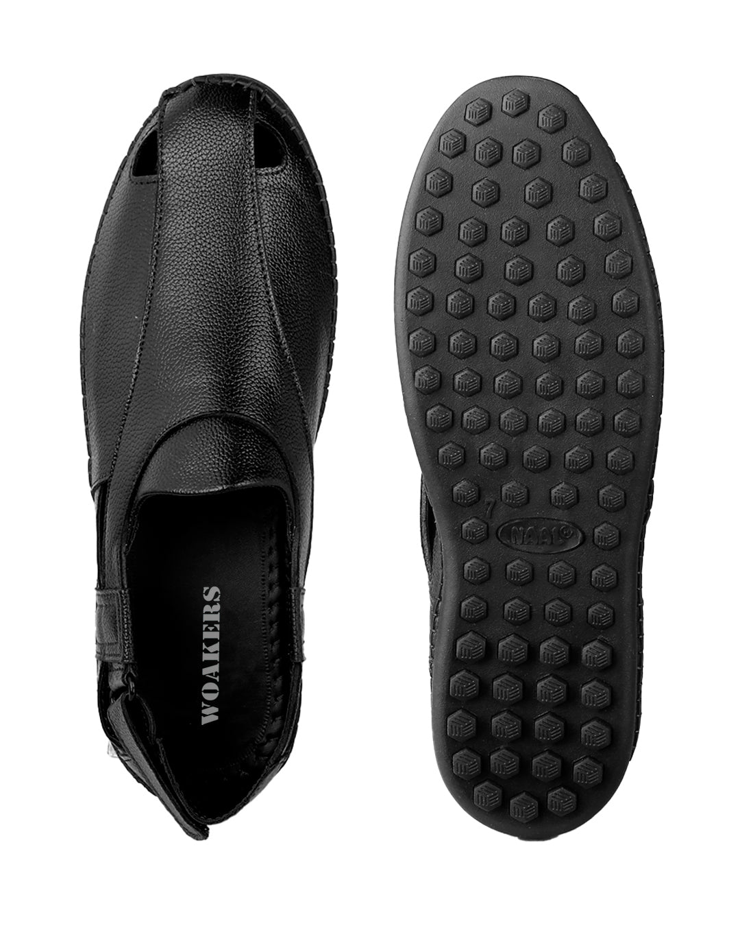 Woakers Men,s Sandle Shoes WK-ROMAN-BLK