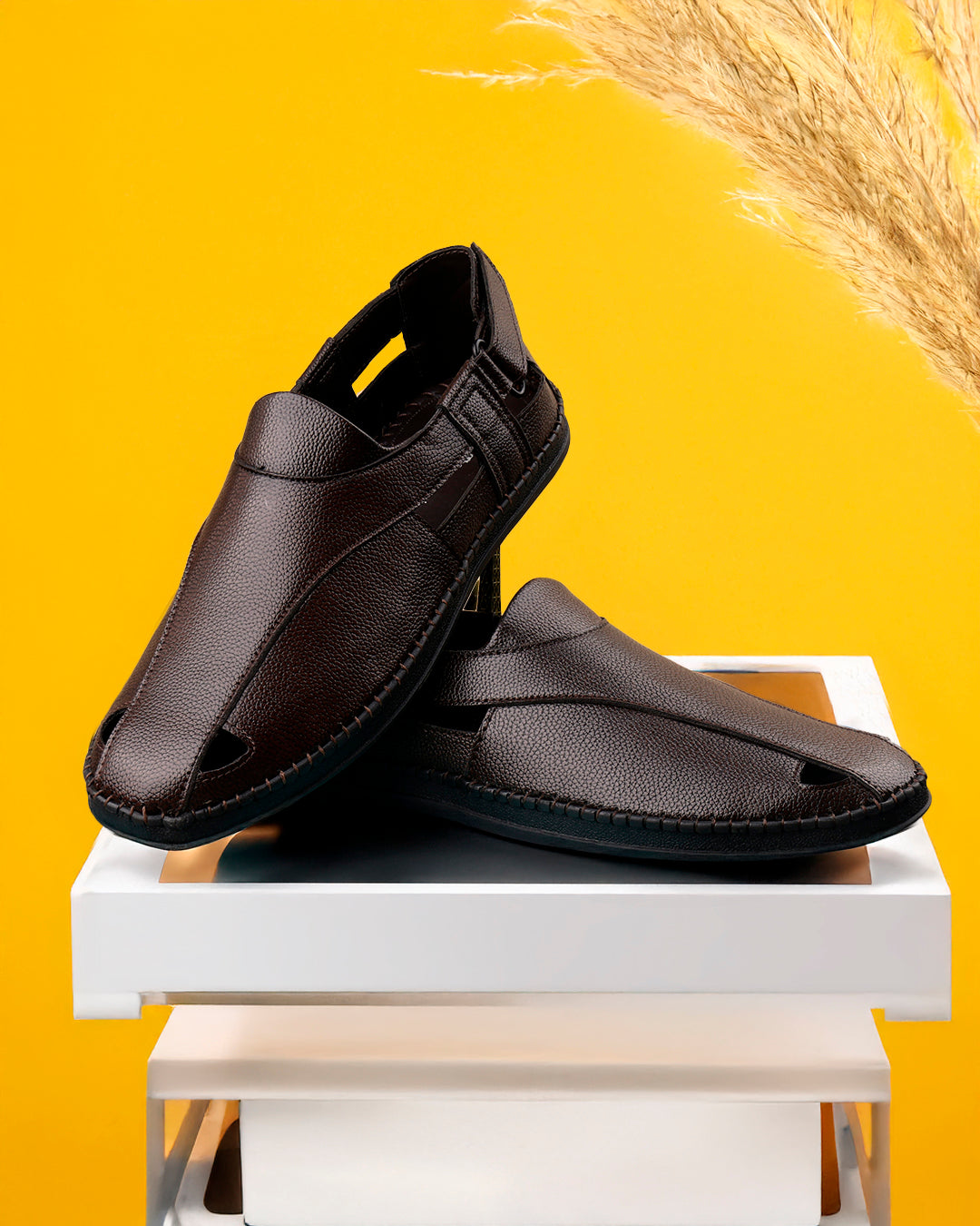 Woakers Men,s Sandle Shoes WK-ROMAN-BRN