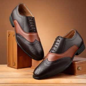 Two-Tone Brogue Oxford, Brown