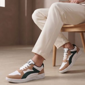 Jokatoo Court Sneaker, White and Green