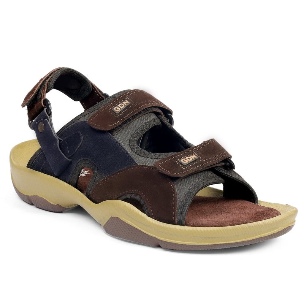 Velcro Sports Sandal, Dark Brown